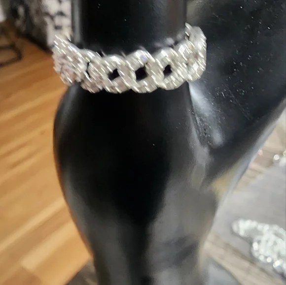 Pandora Pavé Cuban Chain Ring Size 56 US 7.5 - Picture 5 of 9